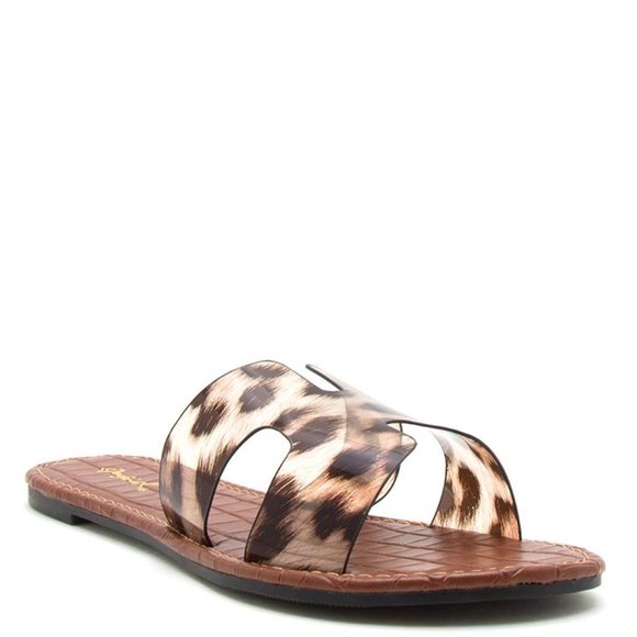 Shoes - CAMEL LEOPARD PVC Sandal